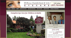 Desktop Screenshot of derosachamberlandandcoteeyecare.com